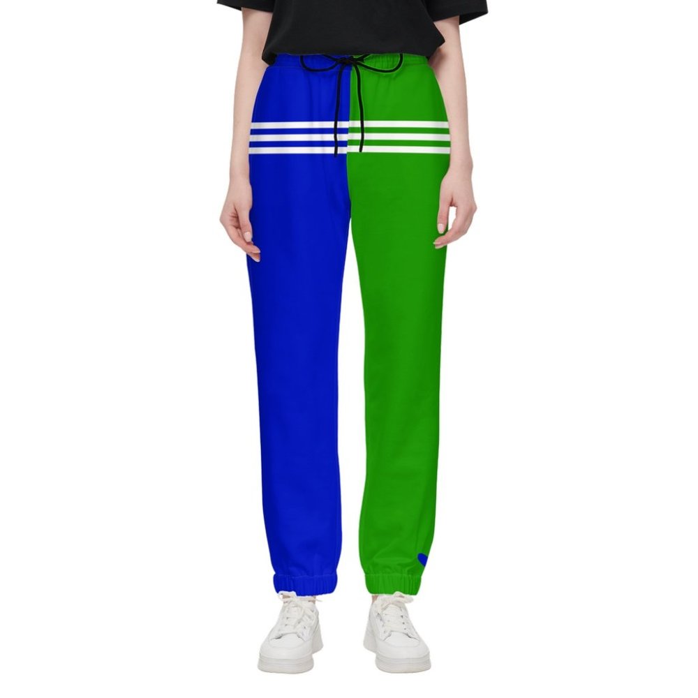 Blue & Green Unisex Casual Fit Jogging Pants